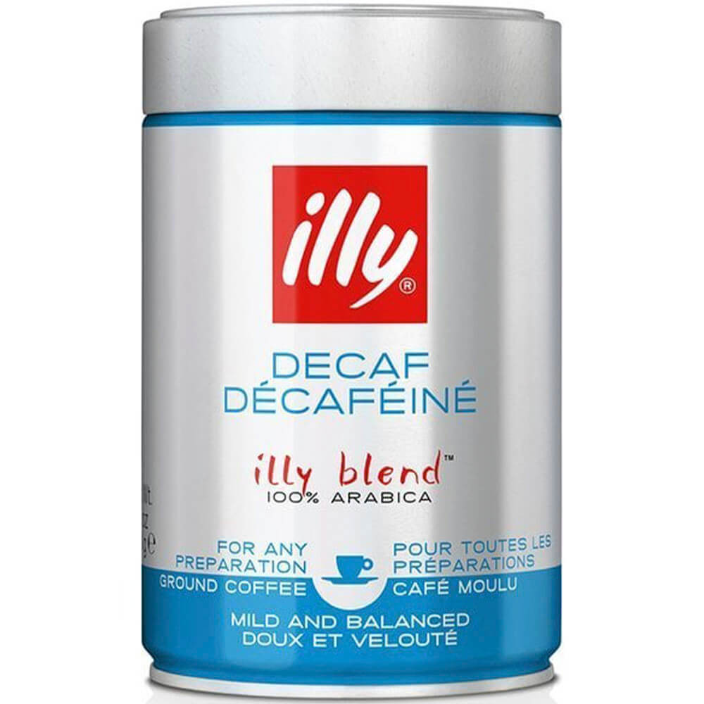 illy Decaf Kafeinsiz Öğütülmüş Toz Kahve 125 Gram Teneke Kutu