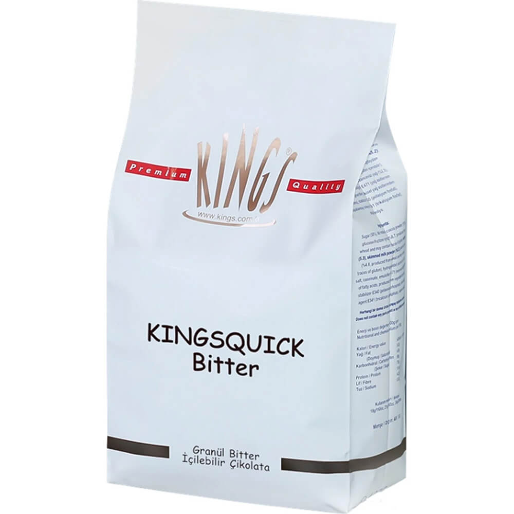 KingsQuick Bitter Granül Sıcak Çikolata 1 Kg_